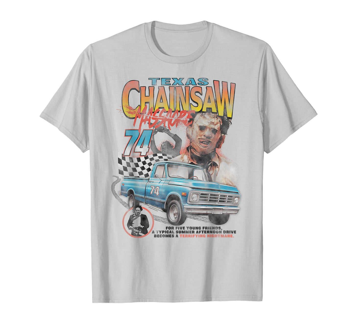 The Texas Chainsaw Massacre Pickup Truck Racing '74 Horror T-Shirt