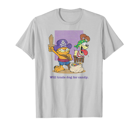 Garfield - Halloween Will Trade Dog For Candy T-Shirt
