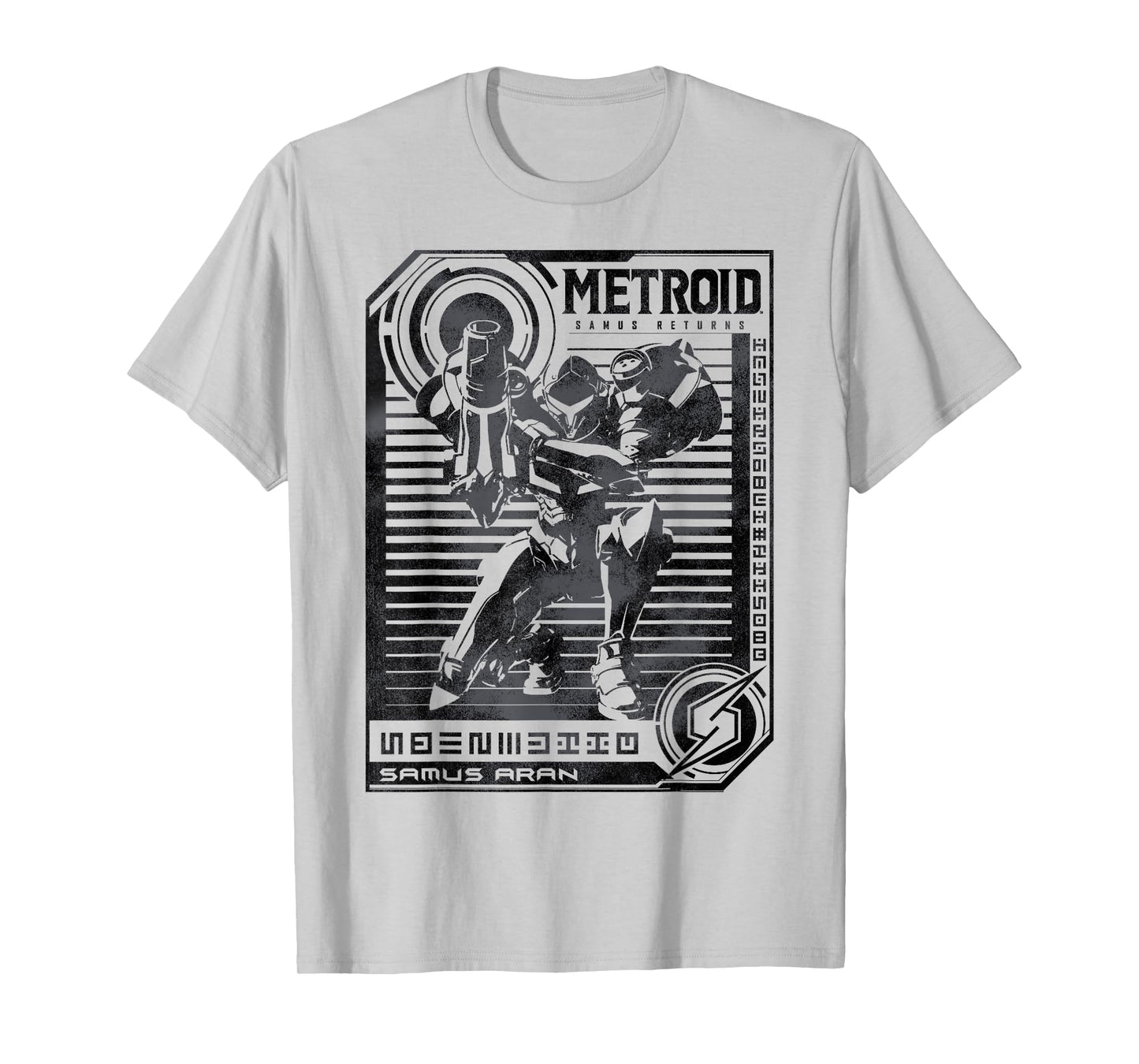 Nintendo Metroid Samus Distressed Poster Graphic T-Shirt T-Shirt