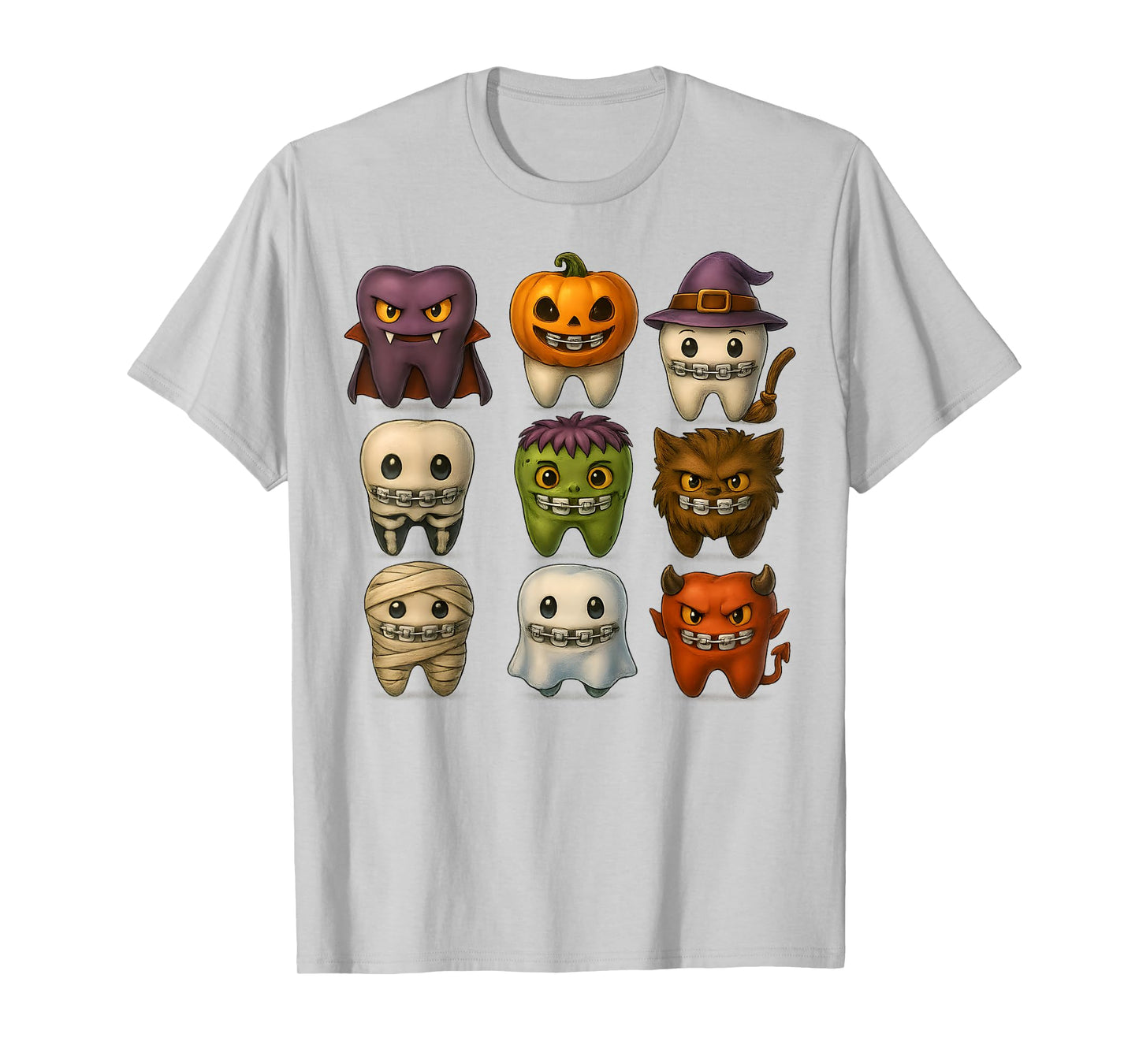 Funny Halloween Braces Squad Dentist Costume T-Shirt