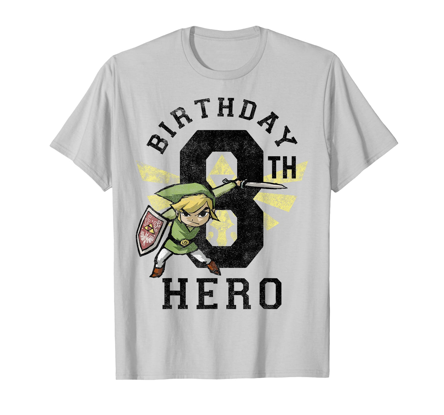 Legend Of Zelda Link 8th Birthday Hero Triforce Logo T-Shirt