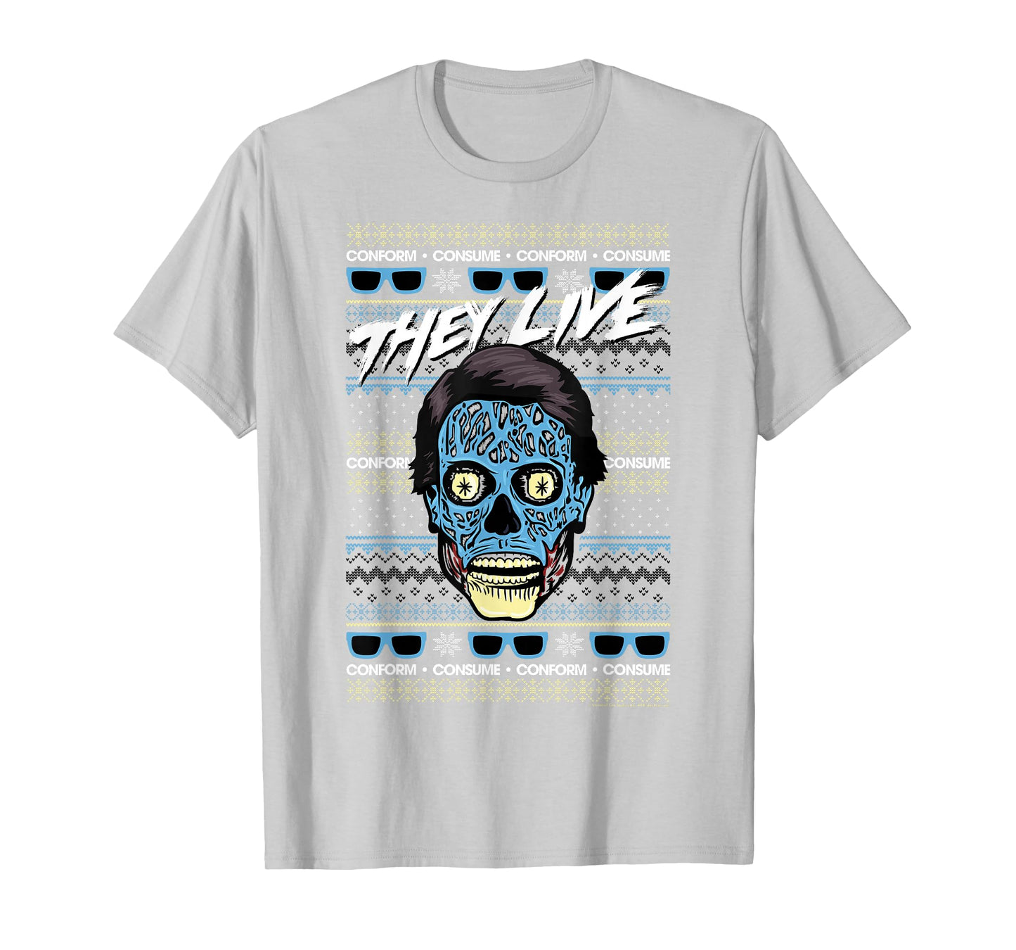 They Live Christmas Alien Ugly Sweater T-Shirt
