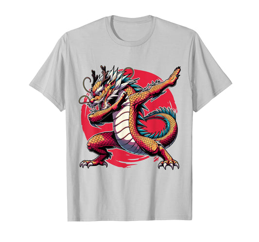 Japanese Dabbing Dragon Asian - Anime Lover Kids T-Shirt