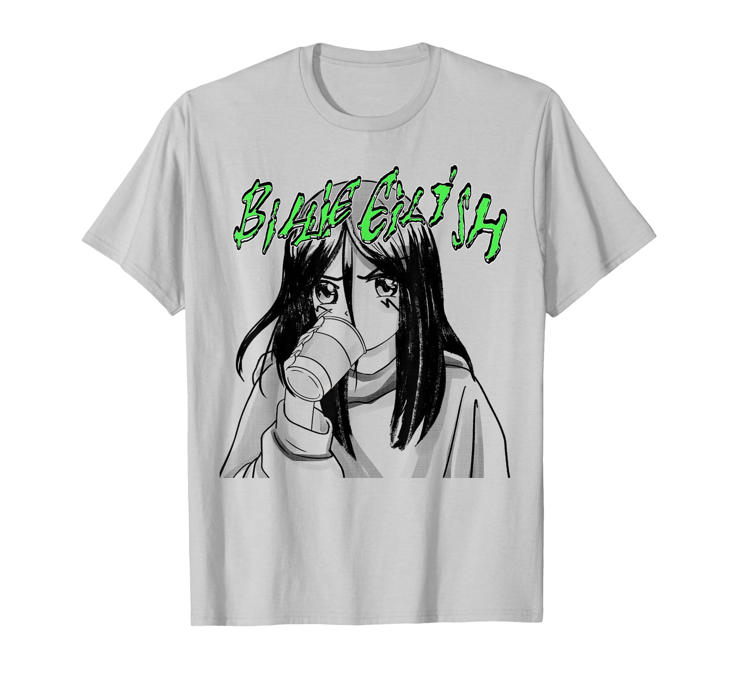 Official Billie Eilish Coffee Animated T-Shirt Small