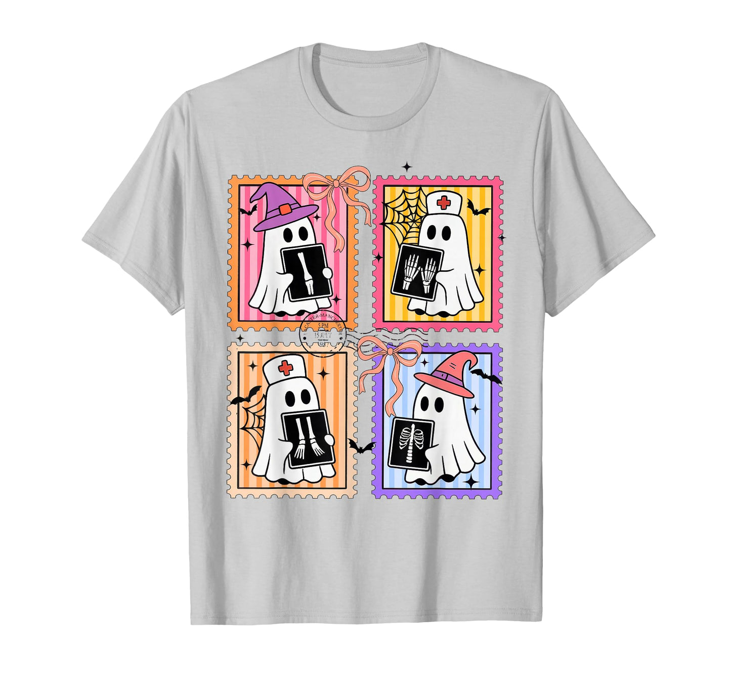 Halloween Radiology Technologist RAD Tech X-ray Ghost Stamp T-Shirt