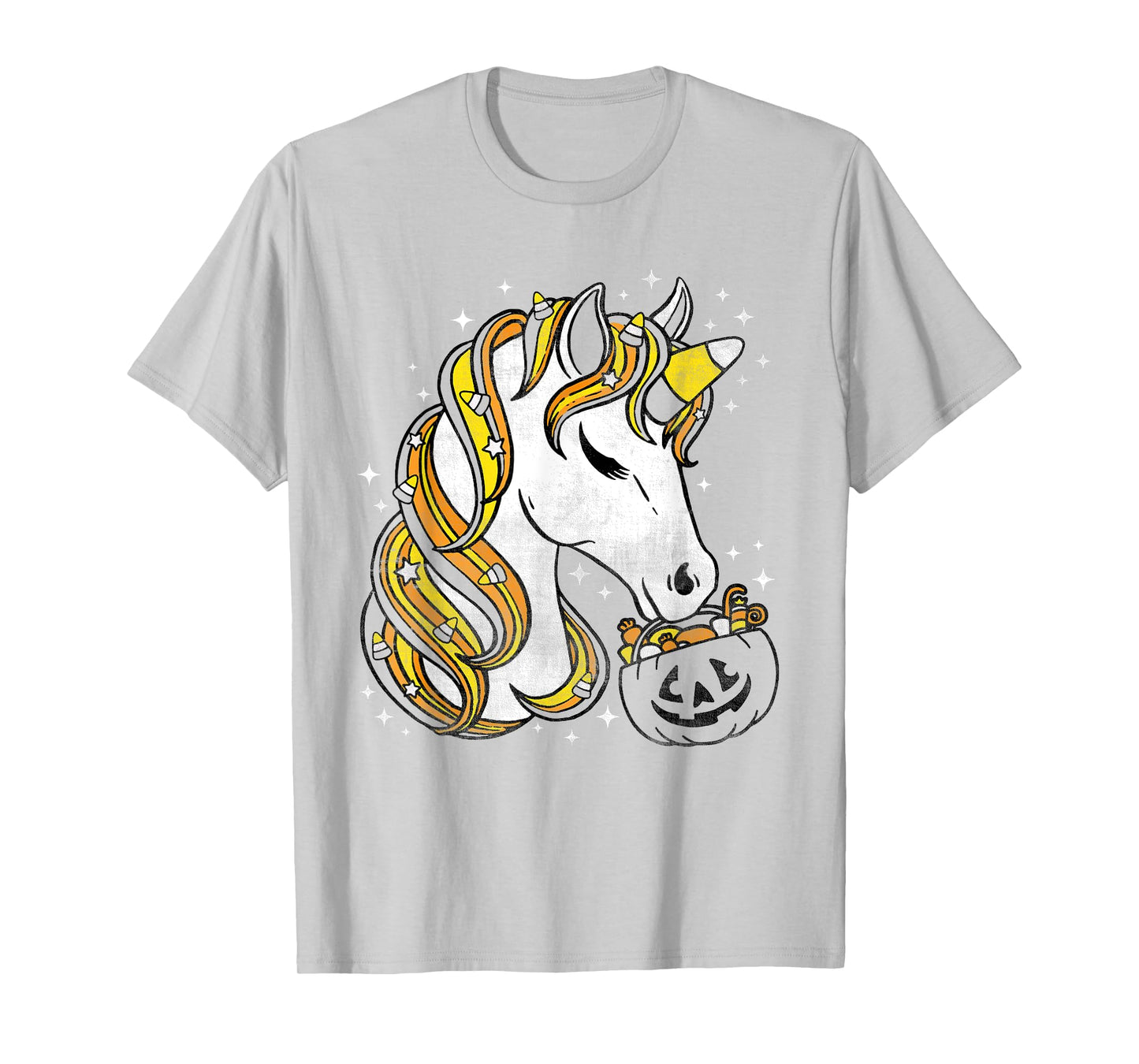 Cute Candy Corn Unicorn Halloween Top T-Shirt