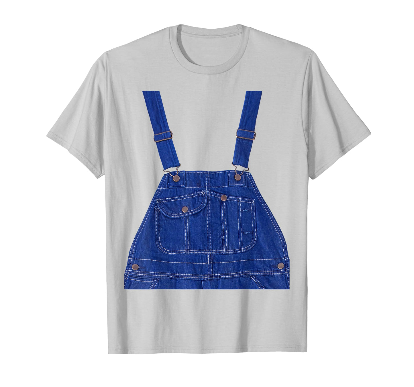 Party Costume - Blue Color Overall Printed On A Yellow Color T-Shirt