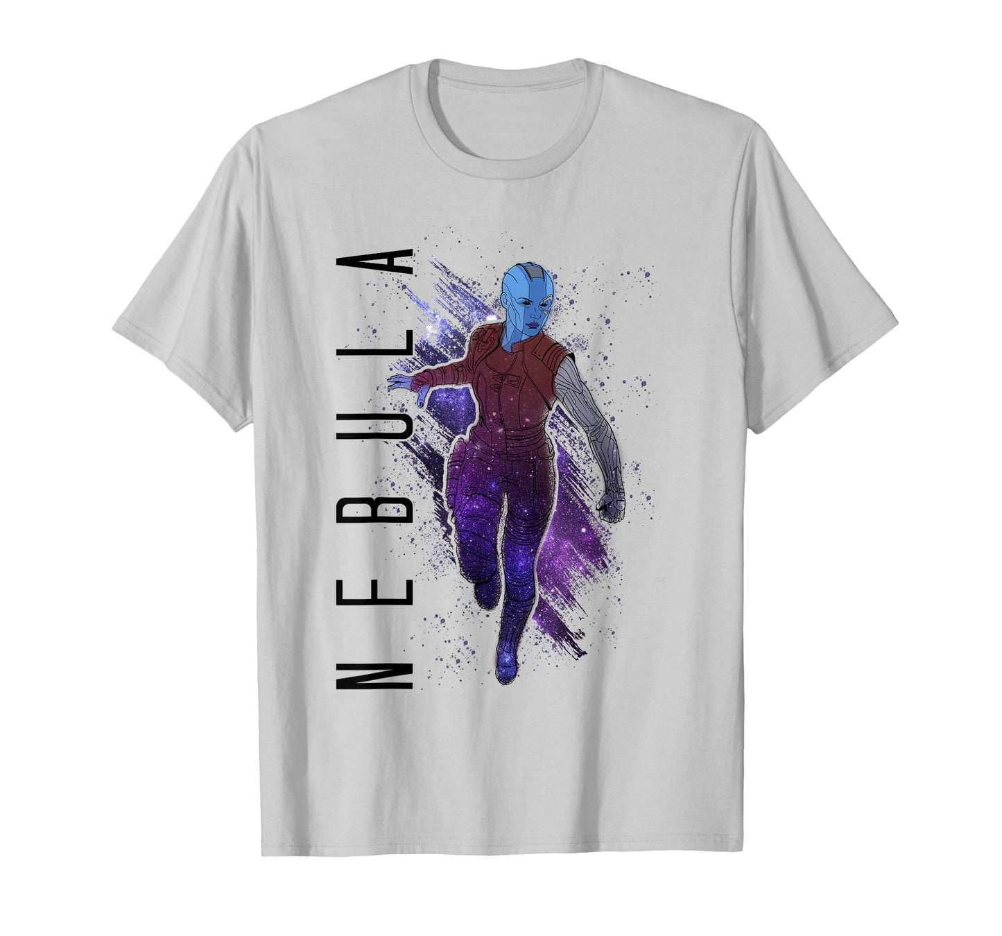 Marvel Avengers Endgame Nebula Galaxy Painted Graphic Tee T-Shirt