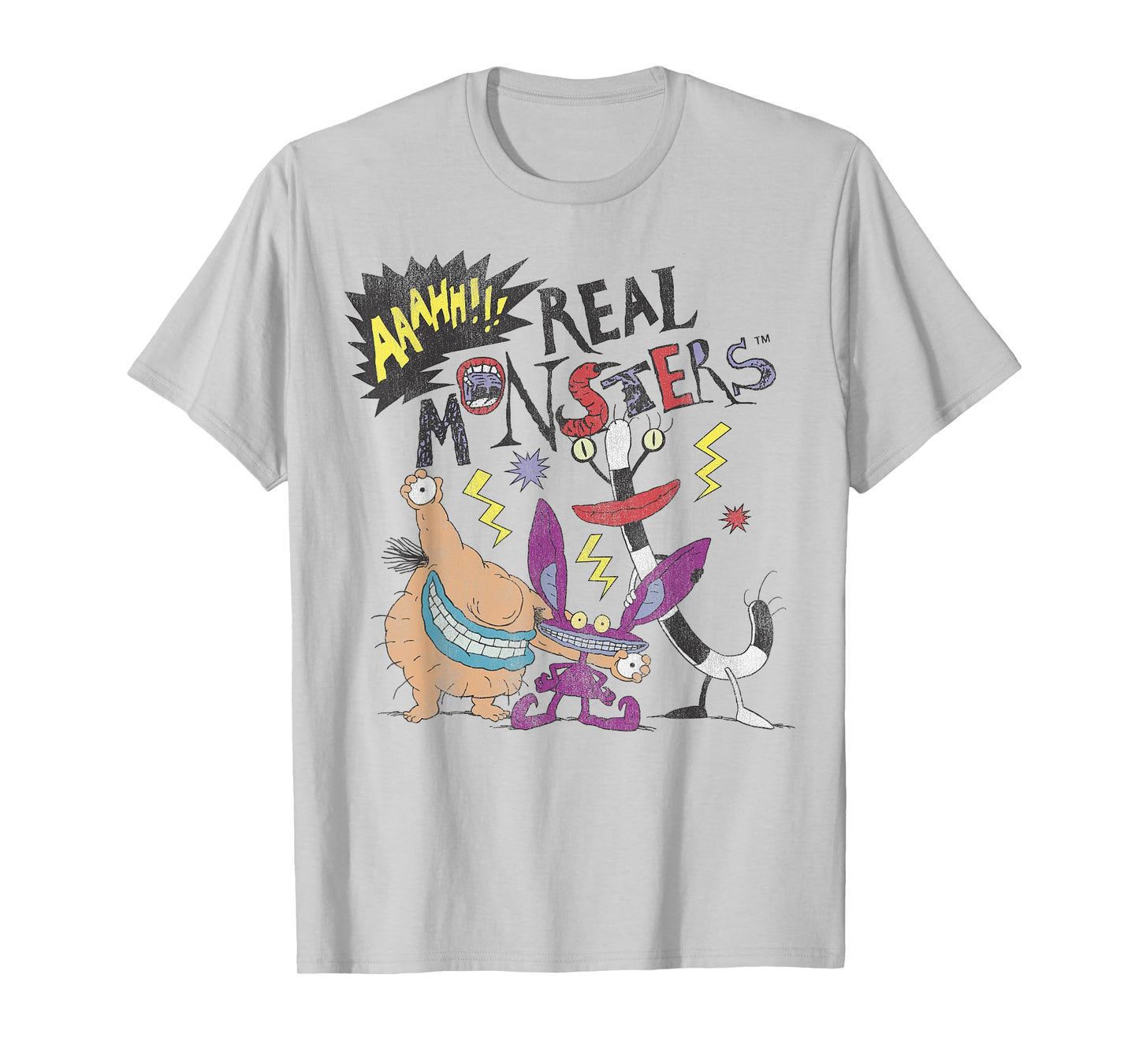 Aaahh!!! Real Monsters Friends Spooky Scary Retro Group Shot T-Shirt
