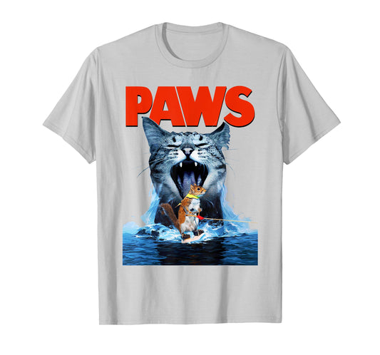 Paws Cat Lover, Horror Movie Parody T Shirt T-Shirt