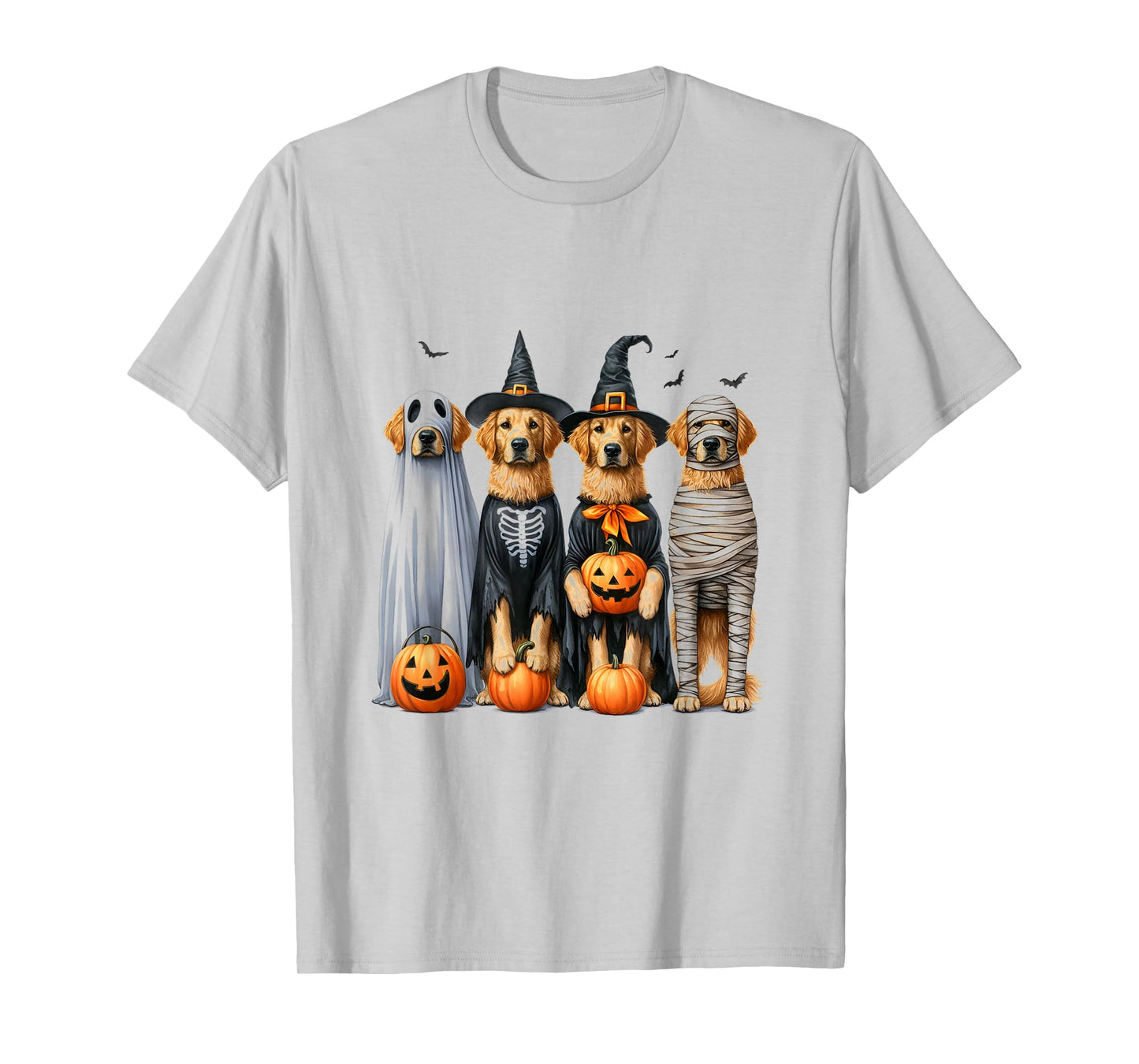 Golden Retriever Ghost Dog Funny Halloween T-Shirt