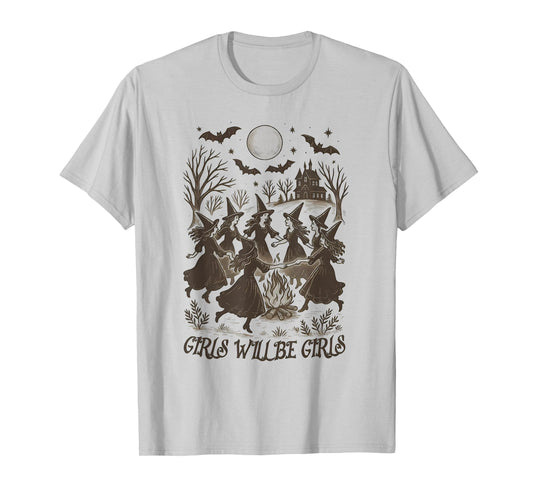 Witch Witches Halloween Girl Will Be Girls Spooky Season T-Shirt