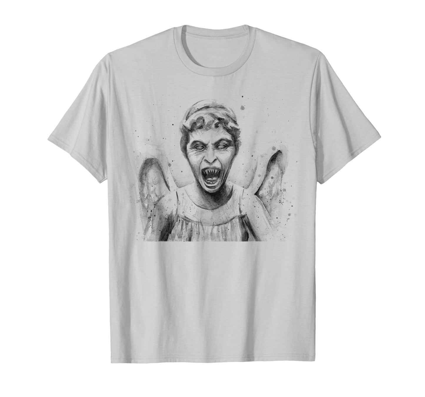 Weeping Angel Watercolor T-Shirt Sci-Fi Scary Don't Blink T-Shirt