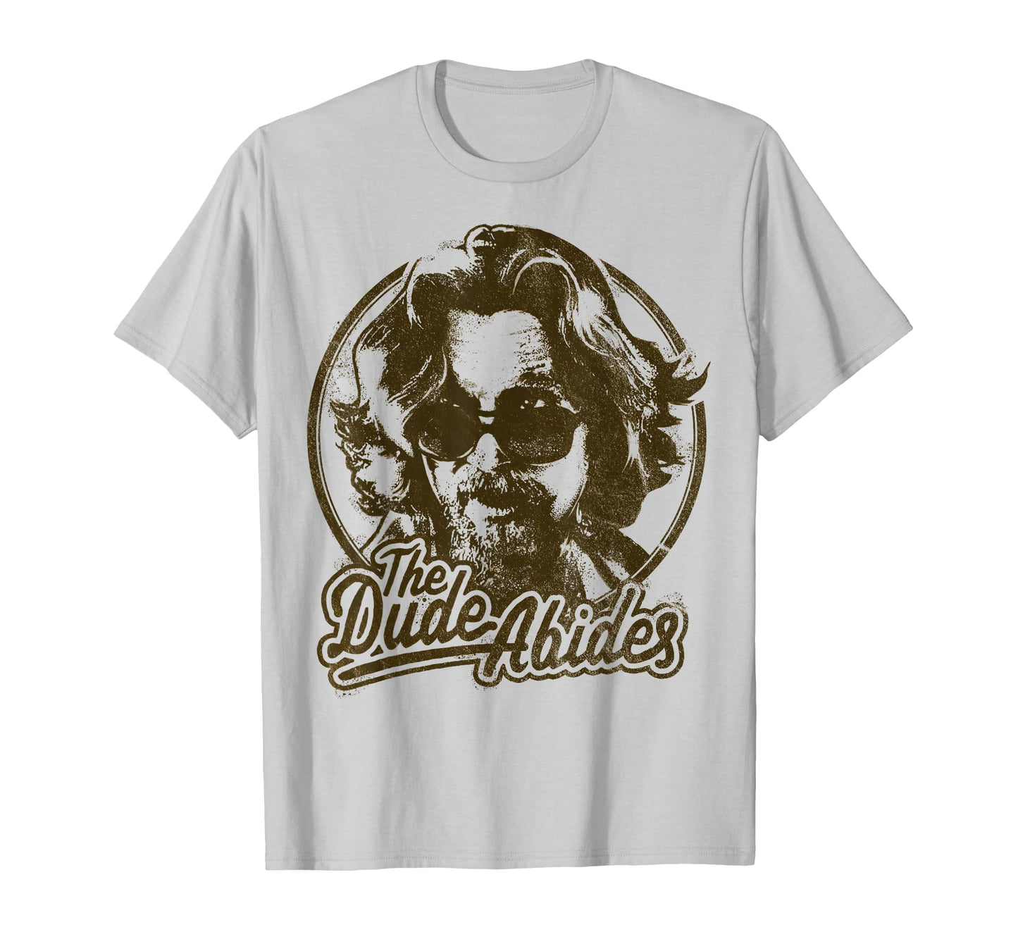 Big Lebowski The Dude Abides Negative Head Shot Portrait T-Shirt