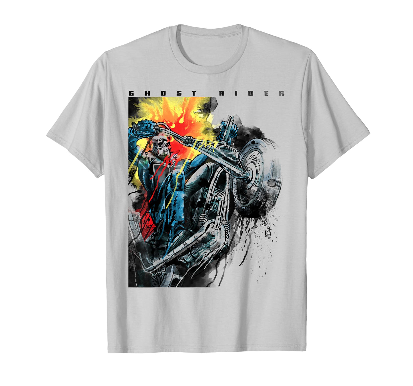 Marvel Ghost Rider Motorcycle Poster T-Shirt