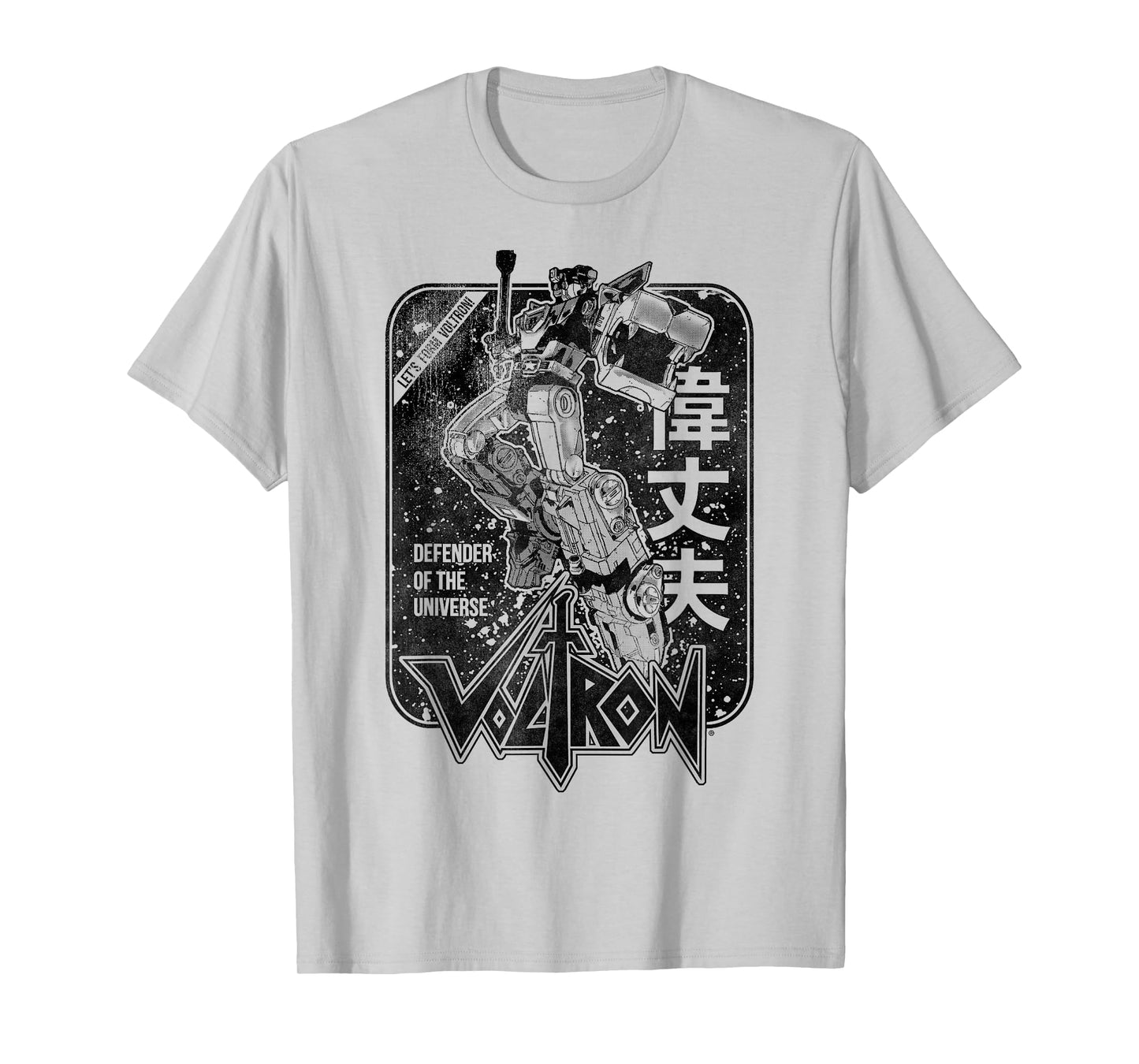 Voltron Retro Defender Black and White Fight Sword T-Shirt