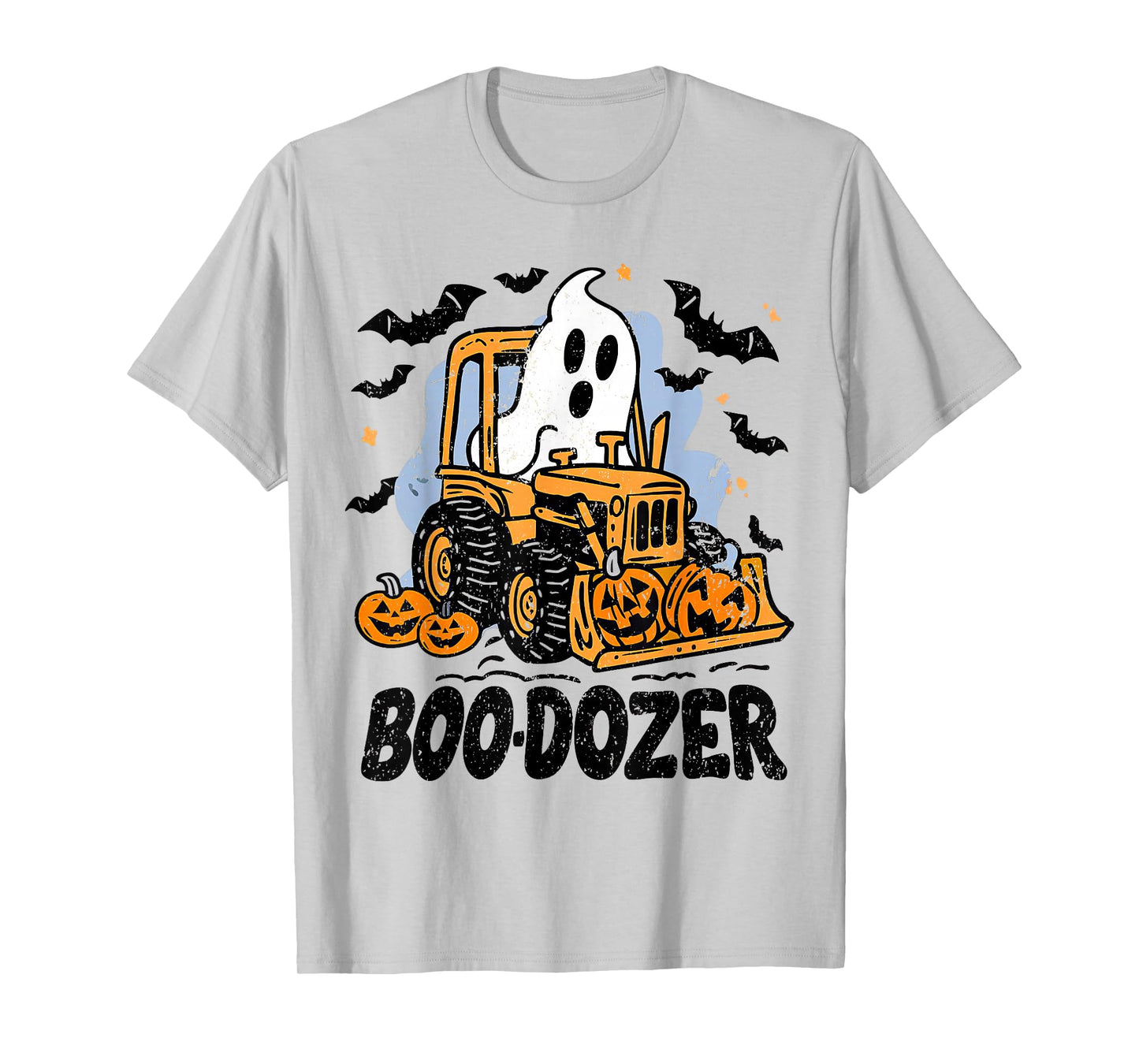 Bulldozer Halloween Boo Dozer Construction Truck Boy Kids T-Shirt