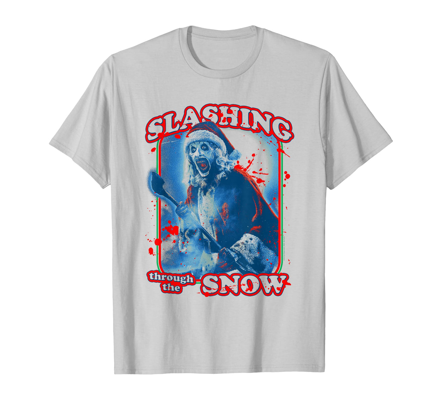 Terrifier Slashing Through The Snow Christmas Horror Movie T-Shirt