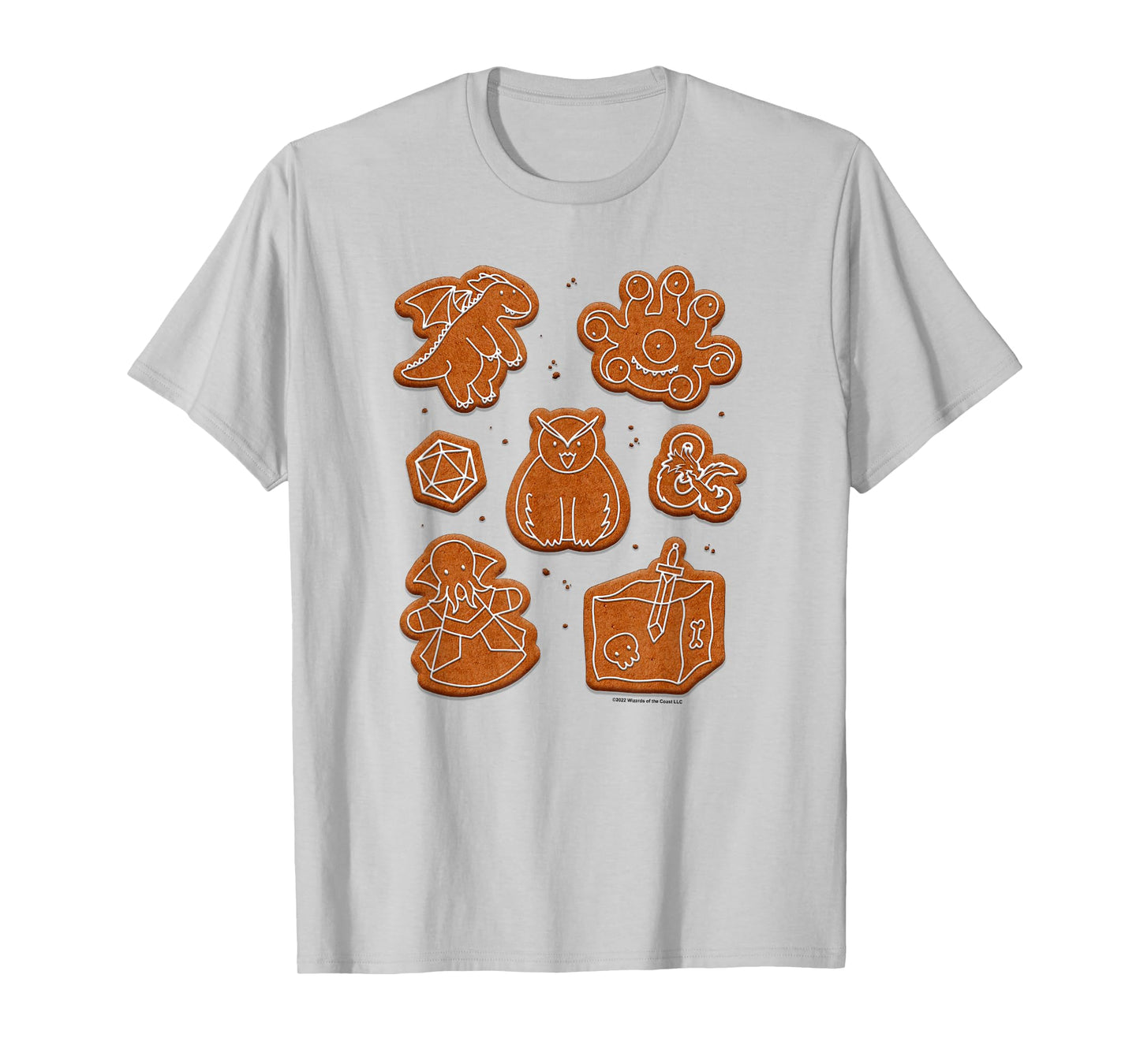 Dungeons & Dragons Christmas Gingerbread Monster Cookies T-Shirt