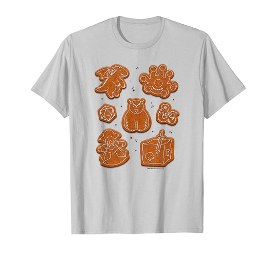 Dungeons & Dragons Christmas Gingerbread Monster Cookies T-Shirt