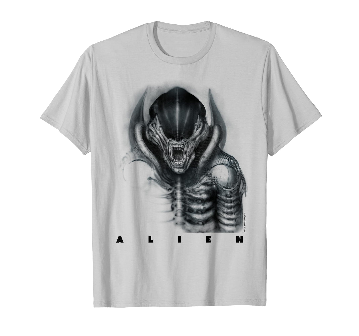 Aliens Iconic Epic Xenomorph Faded Big Chest Epic Portrait T-Shirt