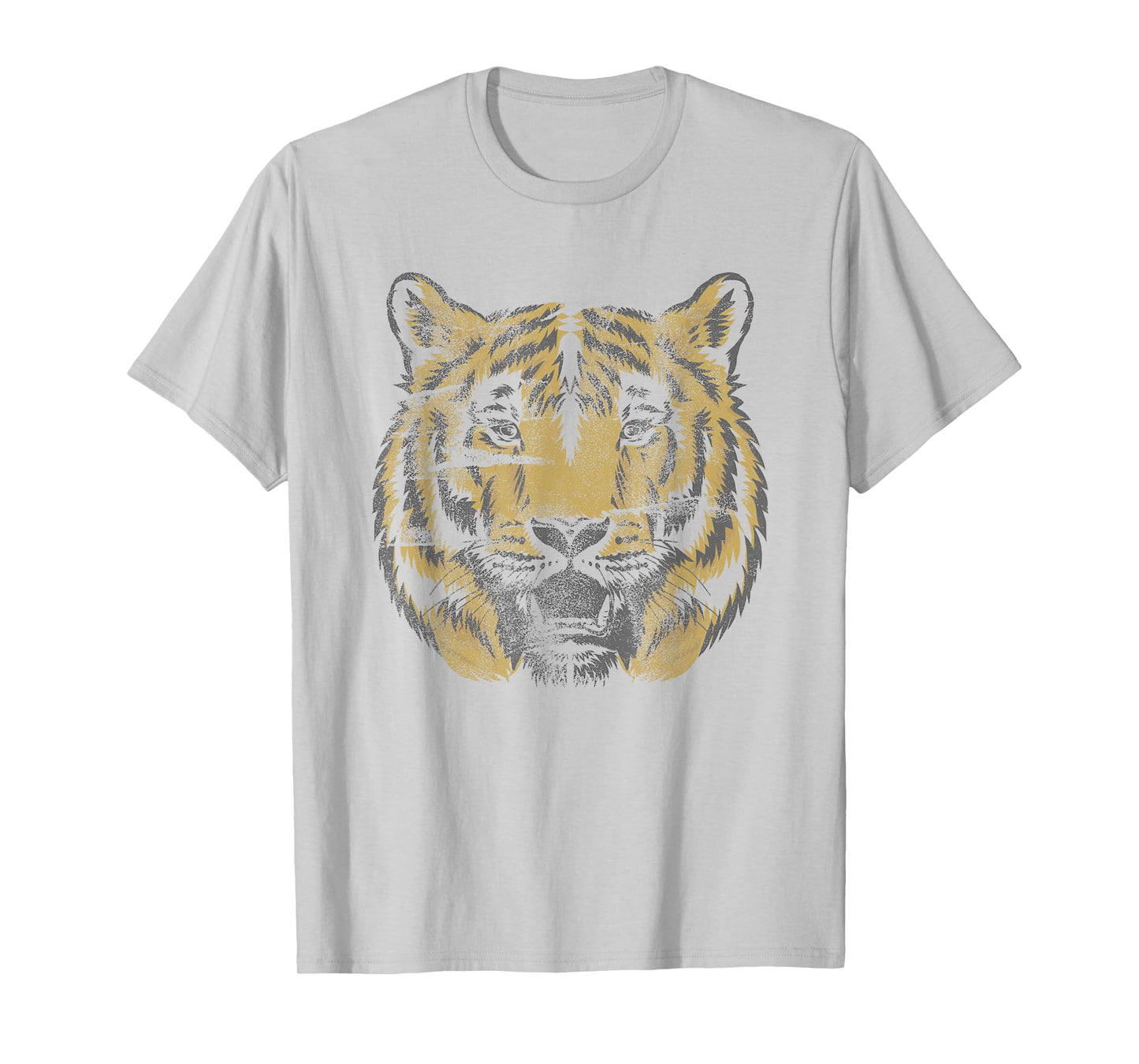 Vintage Tiger Face Tiger Head Wild Cat Lover Gift T-Shirt Small