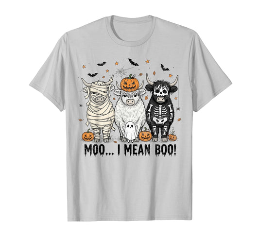 Ghost Cow Moo I Mean Boo Funny Halloween Costume Cow Lovers T-Shirt