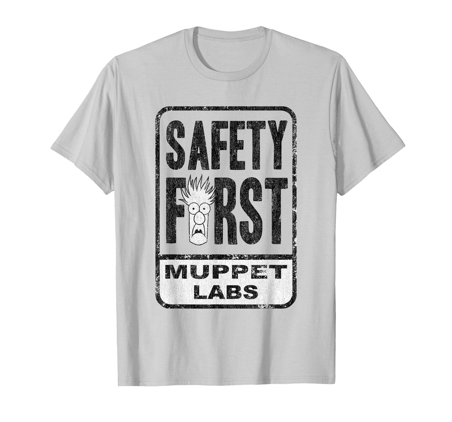 Disney The Muppets Safety First Sign Beaker Distressed T-Shirt