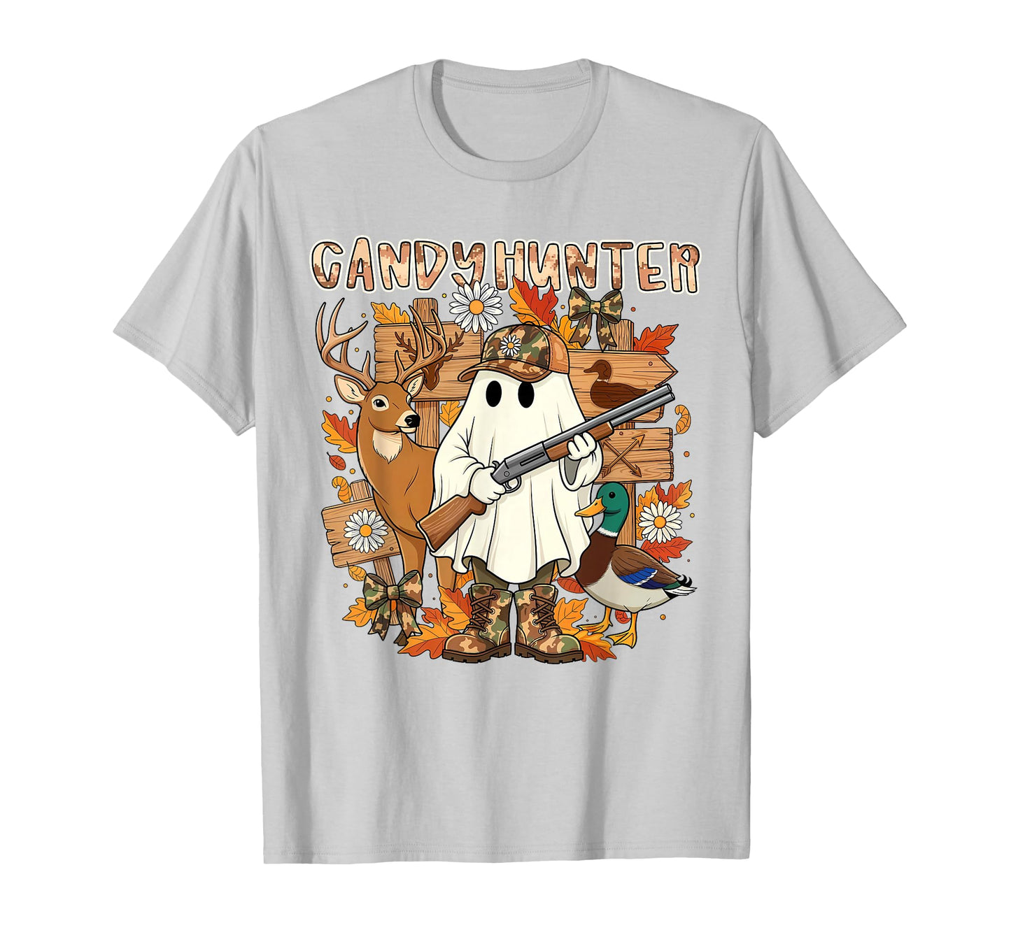 Candy Hunter Duck Deer Hunting Halloween Hunting Season T-Shirt