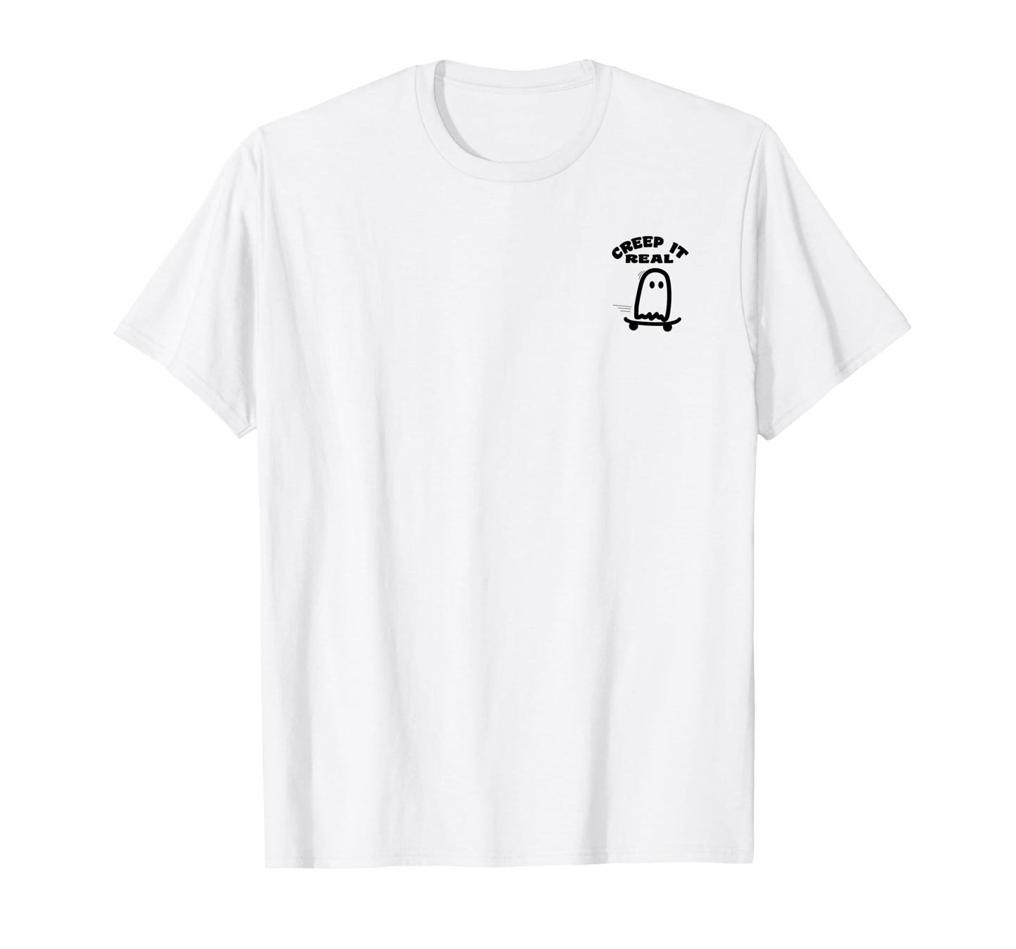 Skateboard Ghost Halloween Costume Funny Ghost Skateboarding T-Shirt