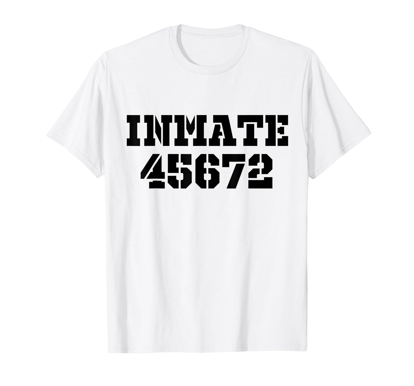 Jail Inmate 45672 Funny Prisoner Halloween Prison Costume T-Shirt