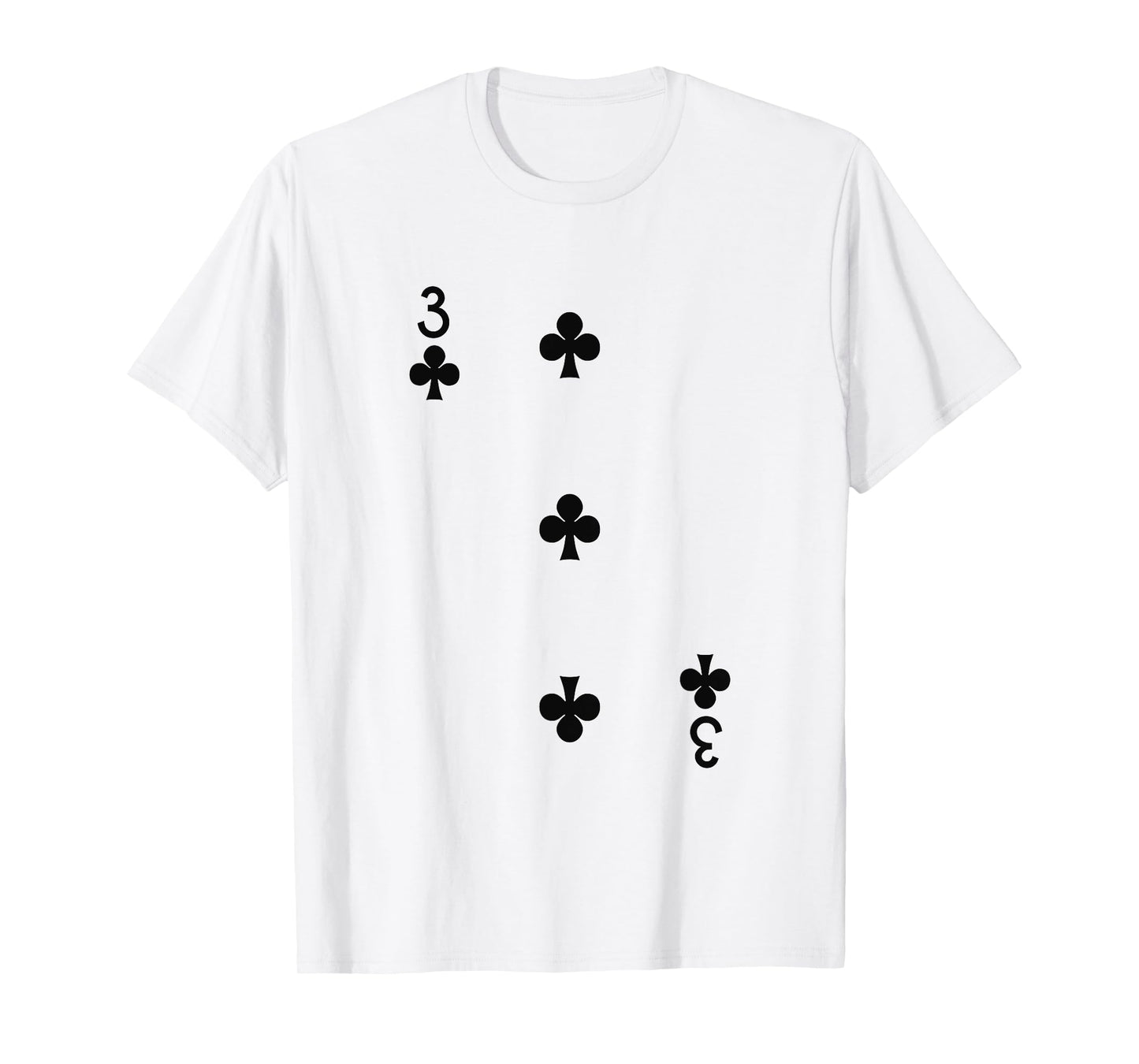Three Of Clubs Deck Of Cards Group Costume Halloween Casino T-Shirt