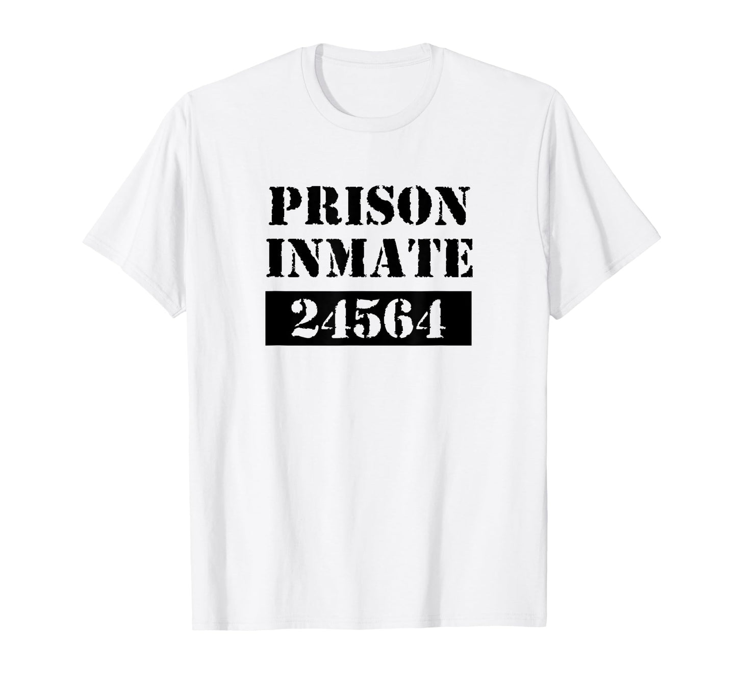 Prisoner Costume Orange Prison Uniform Halloween Jail Inmate T-Shirt