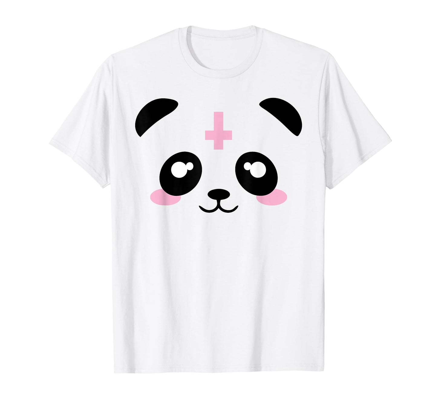 Pastel Goth Kawaii Punk Upside Down Cross Panda Shirt