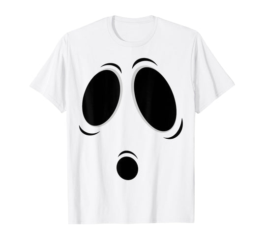 Funny Ghost Graphic Spooky Boo Face Halloween T-Shirt