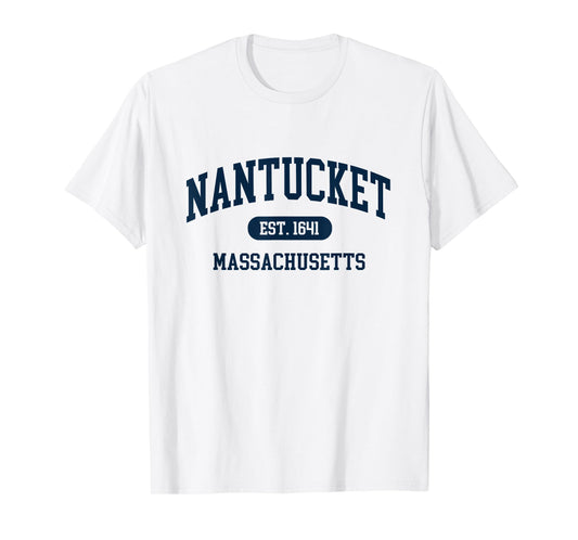 Nantucket Est 1641 Massachusetts MA Retro Varsity Style T-Shirt