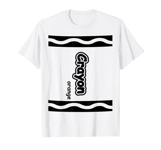 Orange Crayon Easy Halloween Costume Cute T-Shirt T-Shirt