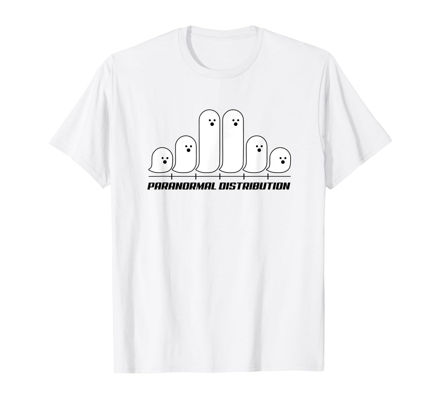 Funny Halloween Math Paranormal Distribution Ghost Curve T-Shirt