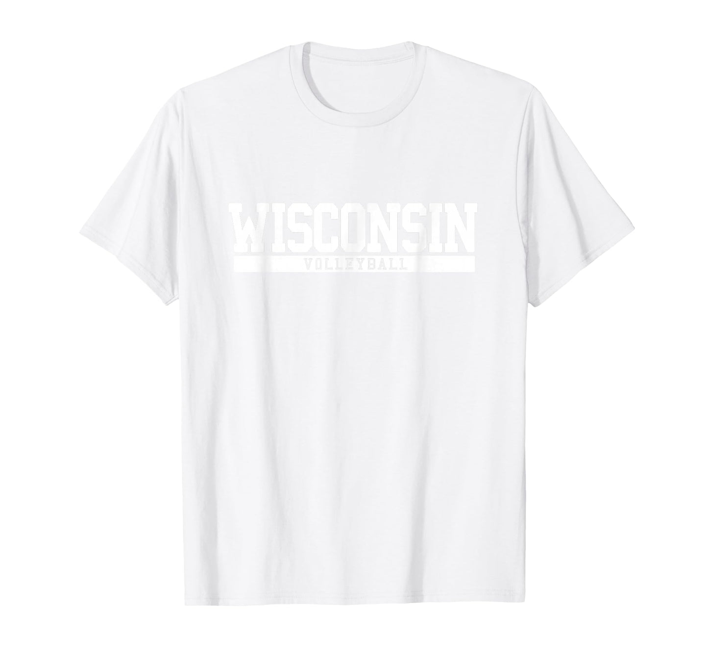 Wisconsin Volleyball T-Shirts Unisex-Adults Red Small Classic Fit Short Sleeve Modern Classic Fit T-Shirt Volleyball T-Shirts