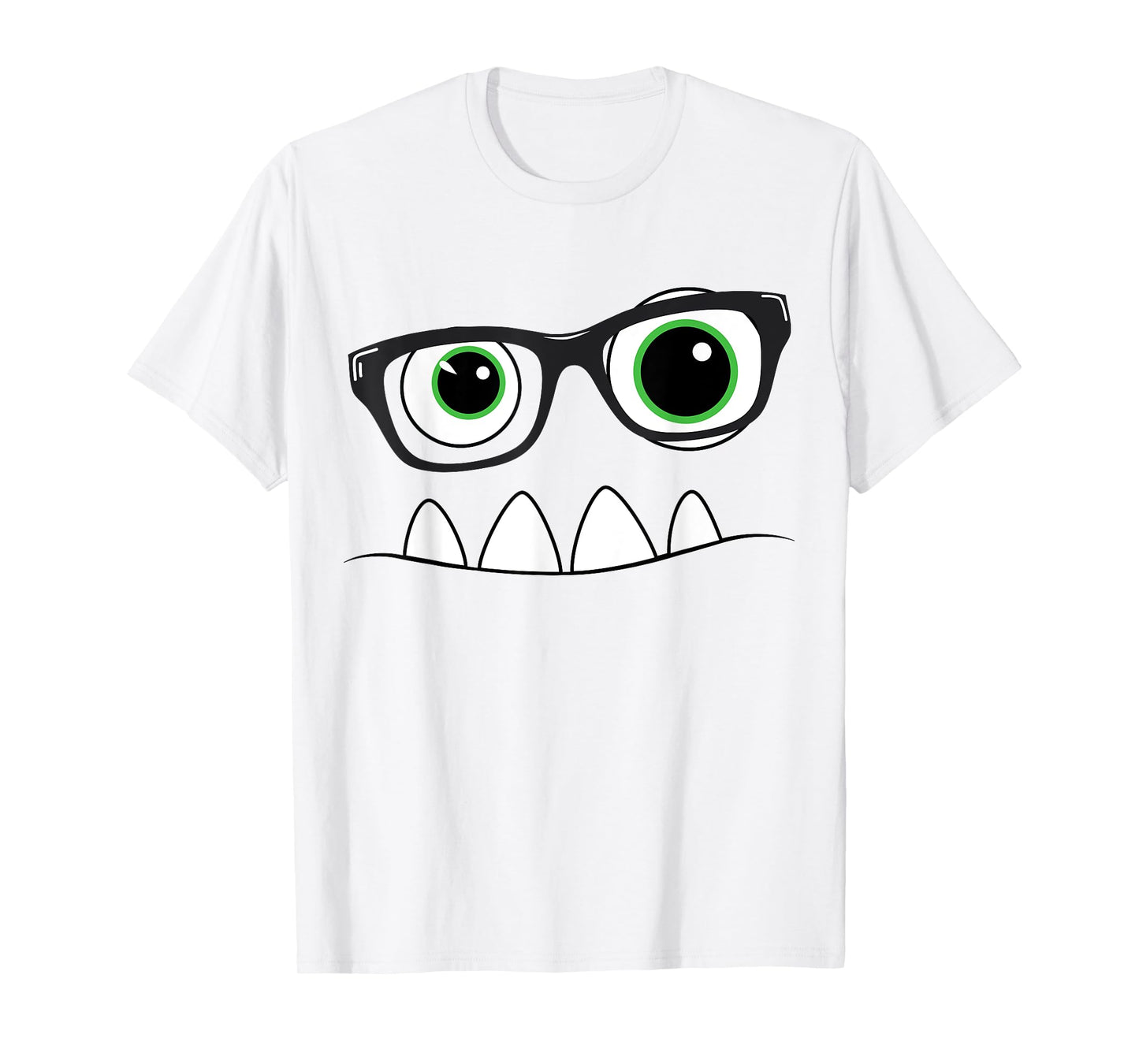 Monster Face Nerd Halloween Costume T Shirt Funny Kids Gifts