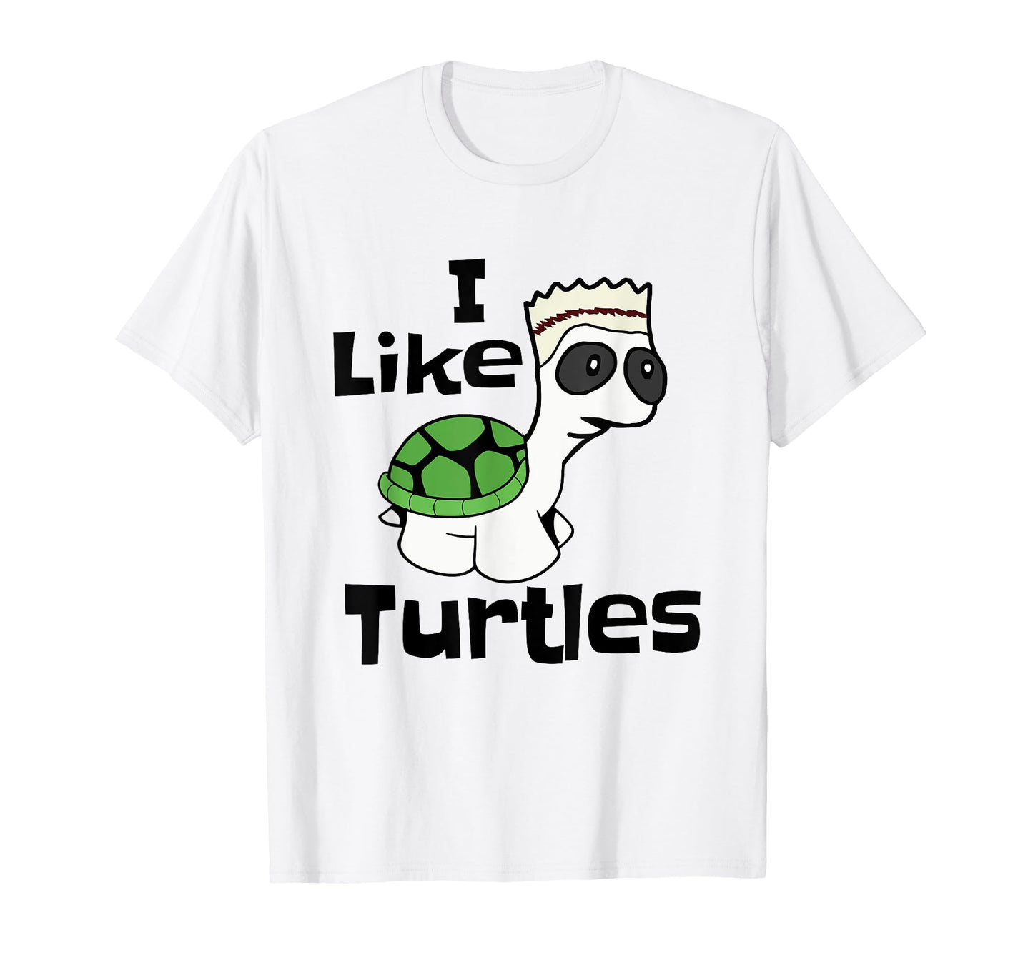Funny I like Turtles Shirt with Cute Cartoon Baby Tortoise T-Shirt