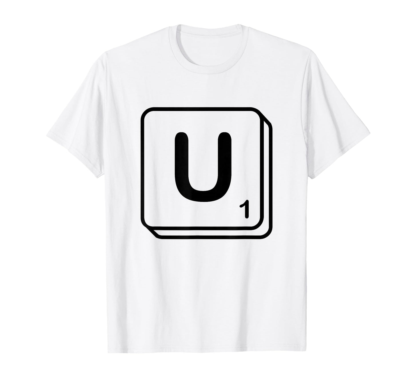 Letter U Word Game Tile T-Shirt