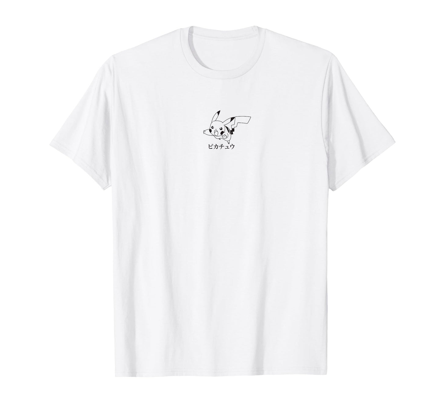 Pokémon Pikachu Black and White Quick Attack Kanji Logo T-Shirt