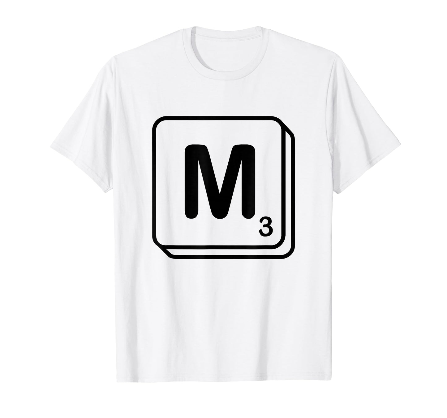 Letter M Word Game Tile T-Shirt