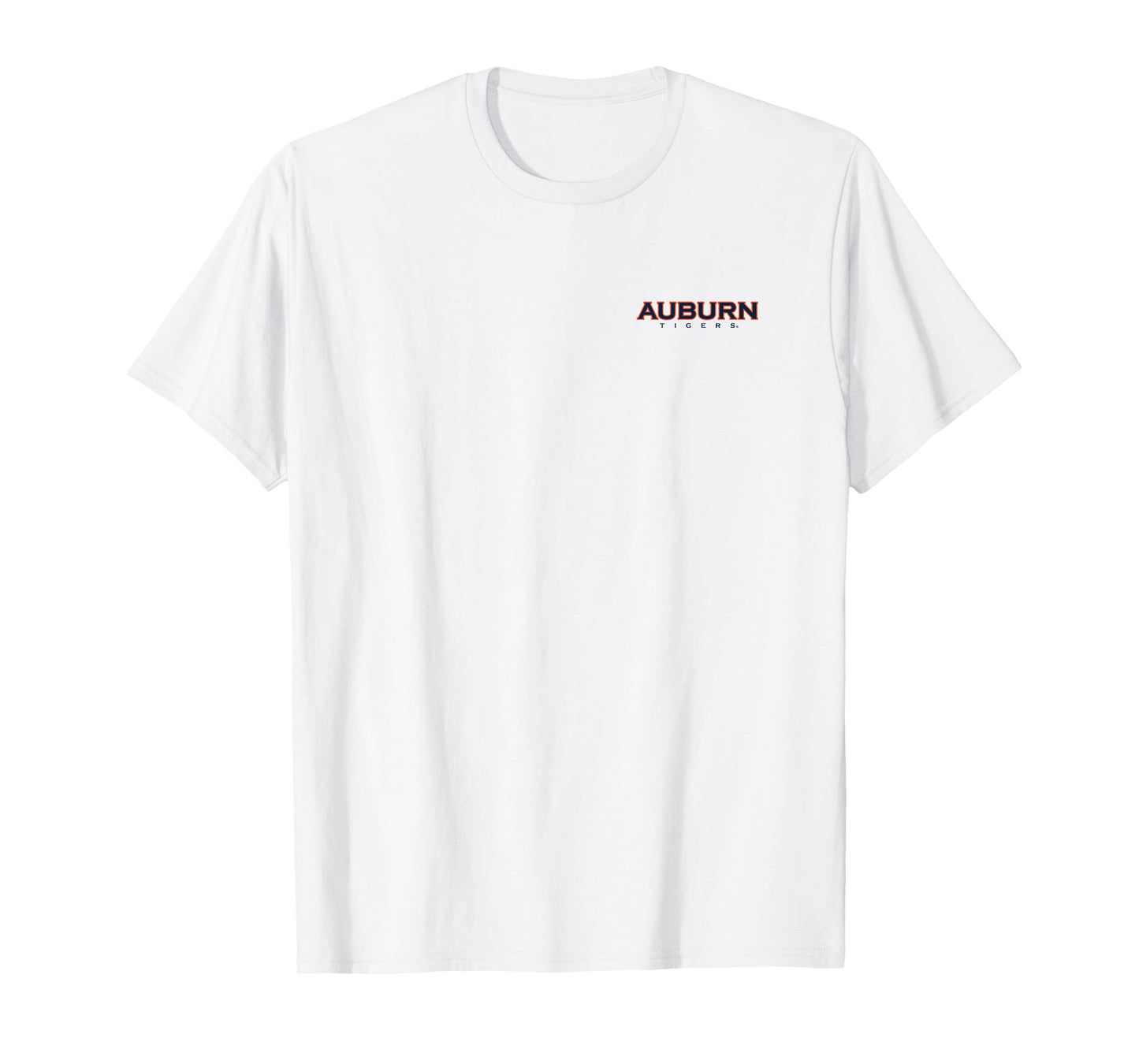 Auburn Tigers Front/Back Mascot White Officially Licensed T-Shirt