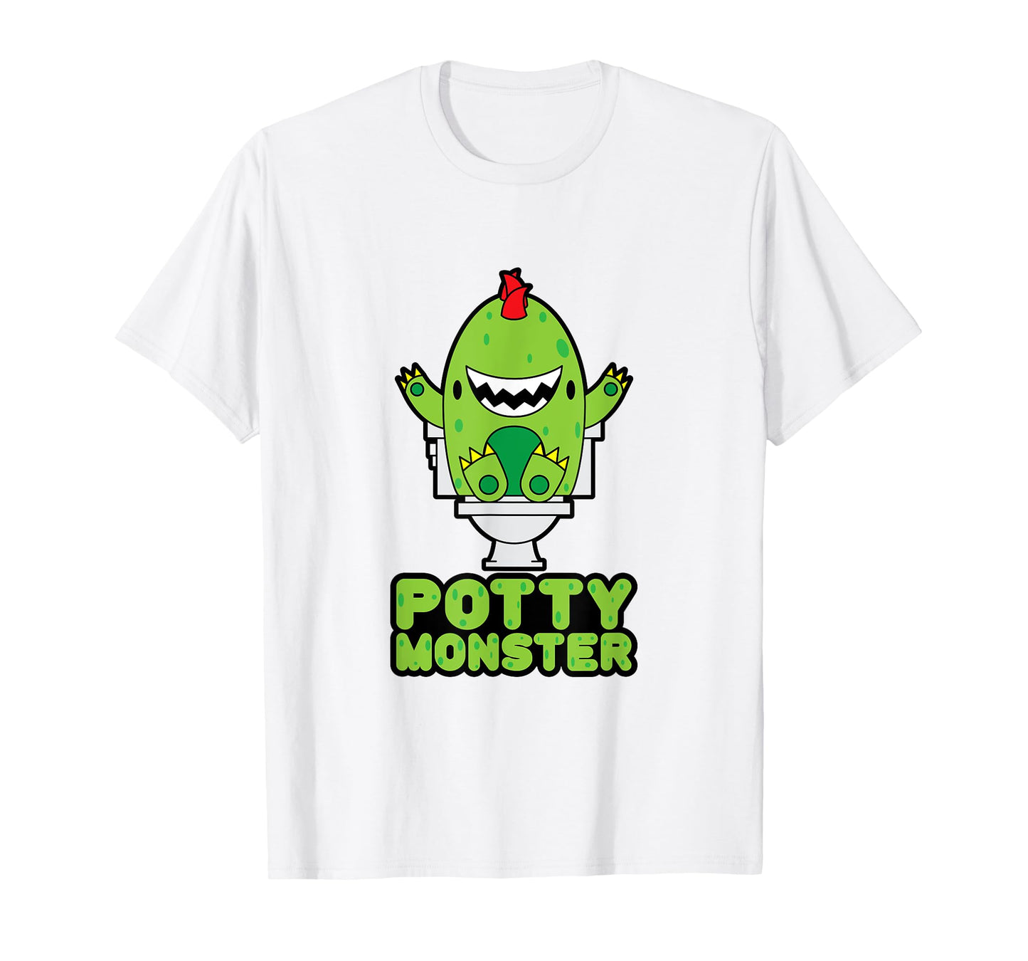 Potty Training Shirt For Boys Cute Toddler Potty Monsters T-Shirt
