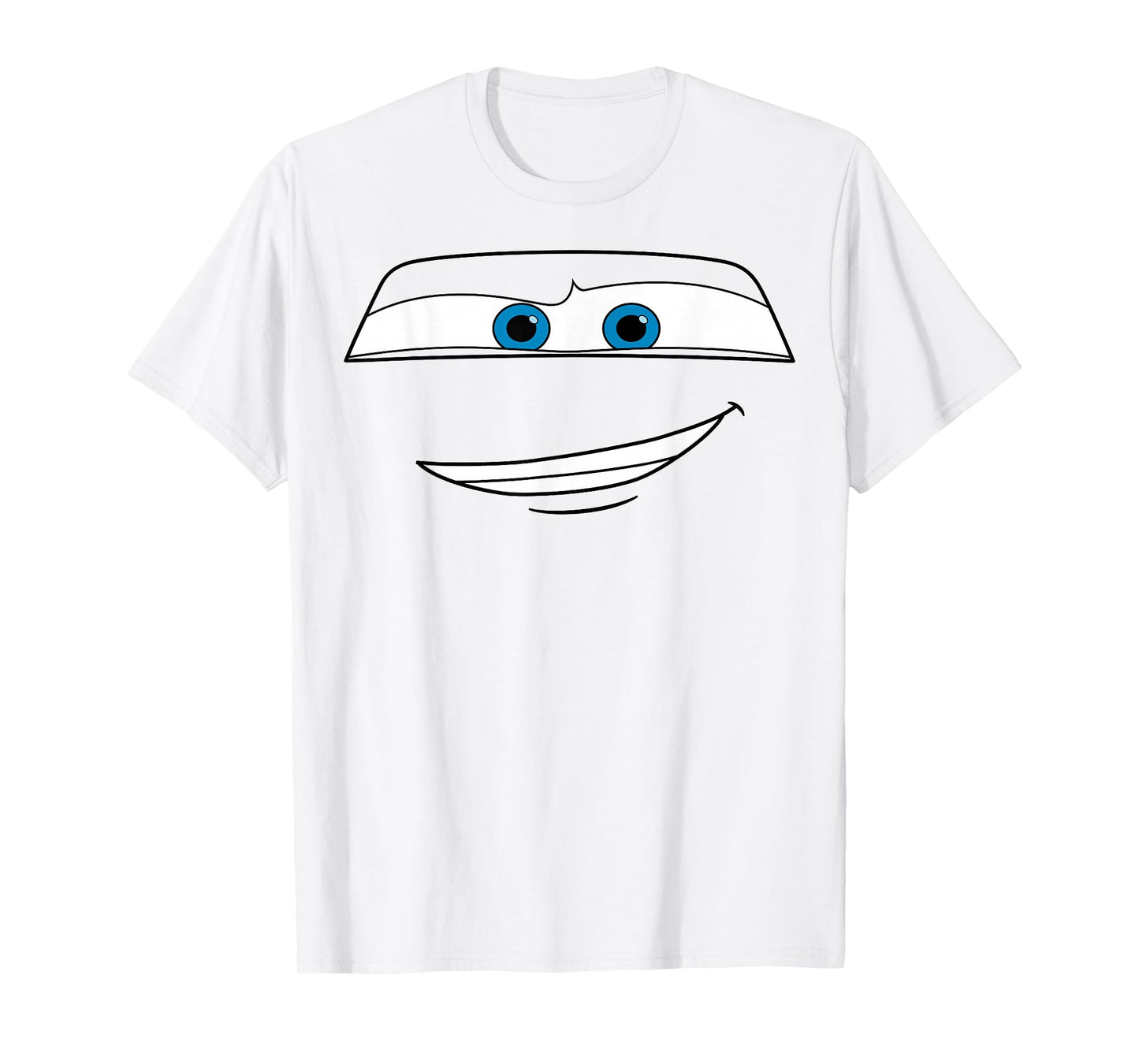 Disney Pixar Cars Lightning McQueen Big Face Short Sleeve T-Shirt
