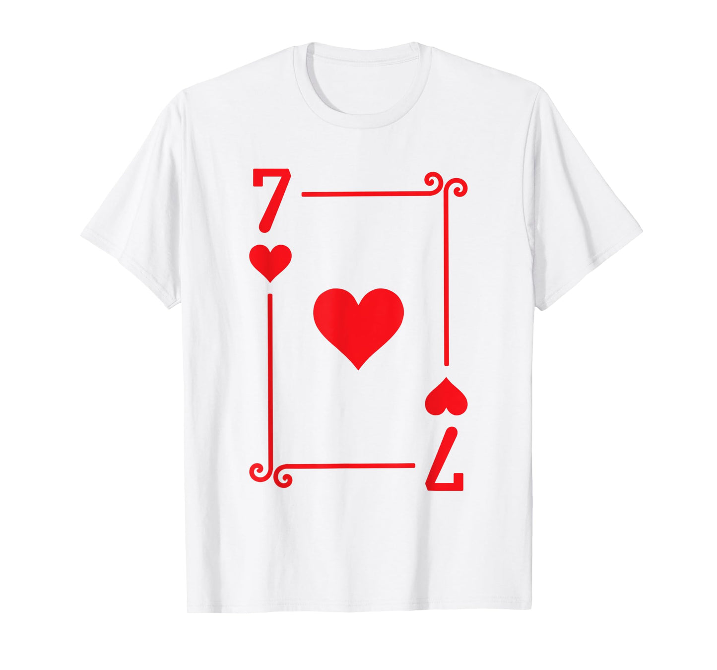 Playing Cards Costume - 7 Hearts Card - Seven Card T-Shirt