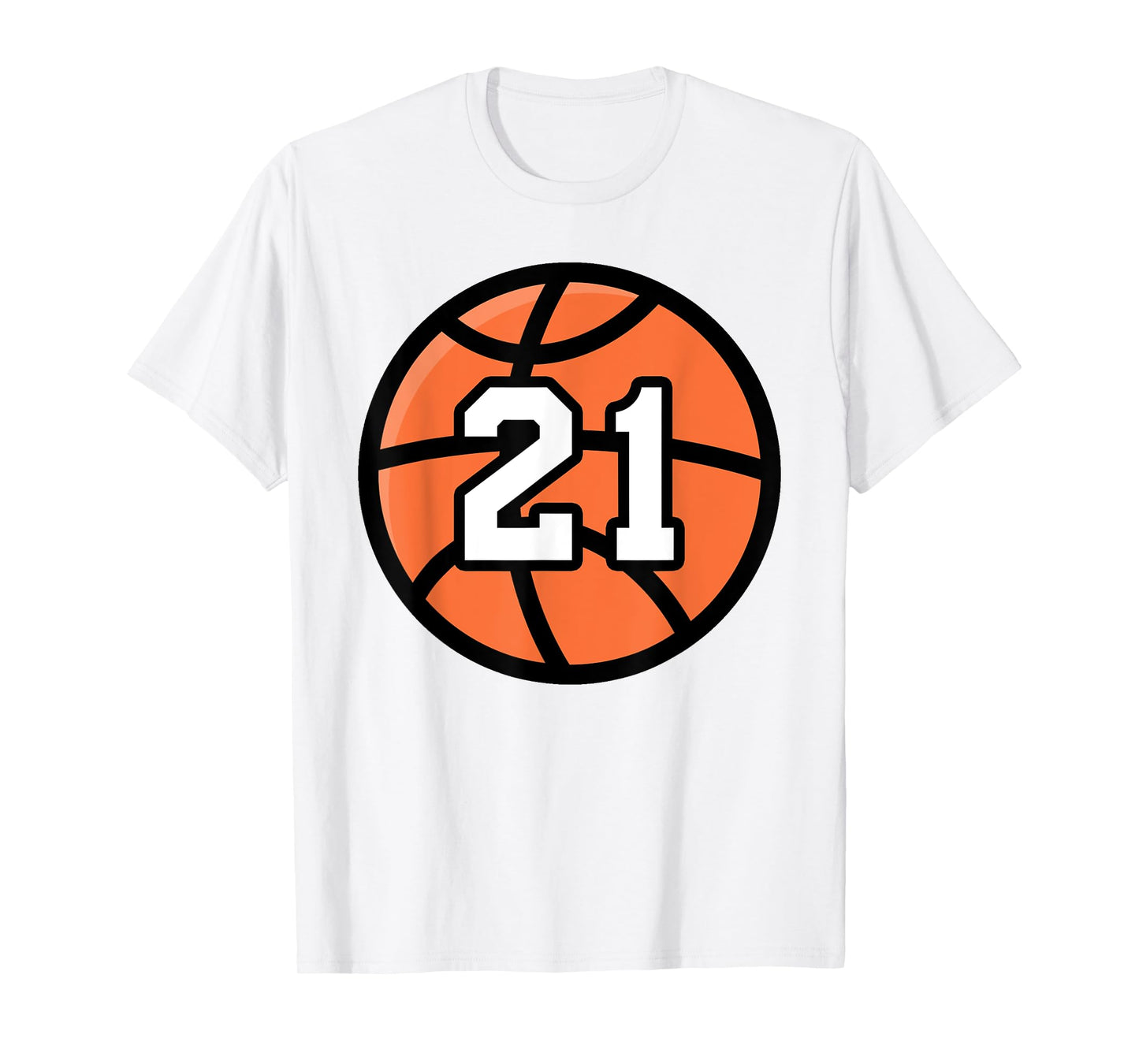 Classic Sport Basketball 21 Jersey Number T-Shirt