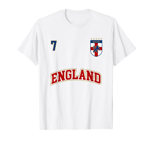 England Football Team Shirt Number 7 Sports English Flag
